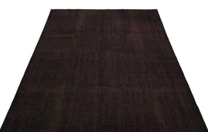 Black Over Dyed Vintage Rug 5'3'' x 9'0'' ft 159 x 275 cm