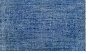 Blue Over Dyed Vintage Rug 5'9'' x 9'8'' ft 175 x 294 cm