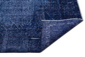 Blue Over Dyed Vintage Rug 6'0'' x 9'7'' ft 184 x 292 cm