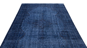 Blue Over Dyed Vintage Rug 6'0'' x 9'7'' ft 184 x 292 cm