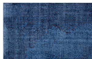Blue Over Dyed Vintage Rug 6'0'' x 9'7'' ft 184 x 292 cm