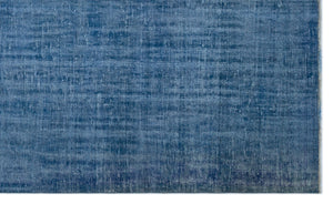Blue Over Dyed Vintage Rug 6'5'' x 10'6'' ft 195 x 321 cm
