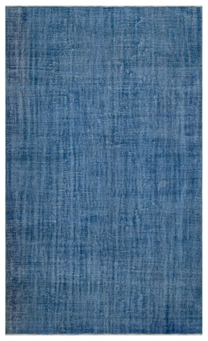Blue Over Dyed Vintage Rug 6'5'' x 10'6'' ft 195 x 321 cm