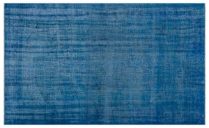 Blue Over Dyed Vintage Rug 6'1'' x 9'10'' ft 185 x 299 cm