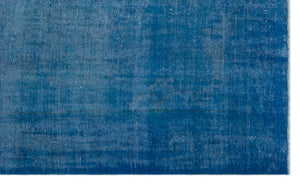 Blue Over Dyed Vintage Rug 6'1'' x 9'10'' ft 185 x 299 cm