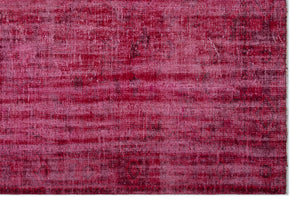 Red Over Dyed Vintage Rug 6'0'' x 9'1'' ft 183 x 277 cm