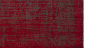 Red Over Dyed Vintage Rug 5'6'' x 9'7'' ft 167 x 292 cm