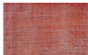Orange Over Dyed Vintage Rug 6'2'' x 9'12'' ft 187 x 304 cm