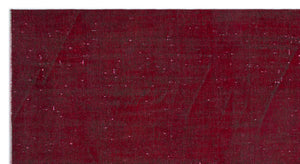 Red Over Dyed Vintage Rug 5'2'' x 9'4'' ft 158 x 285 cm