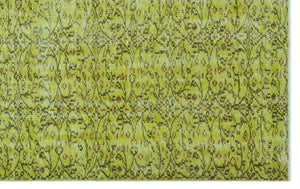 Green Over Dyed Vintage Rug 5'5'' x 8'8'' ft 166 x 264 cm