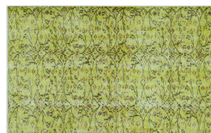 Green Over Dyed Vintage Rug 5'5'' x 8'8'' ft 166 x 264 cm
