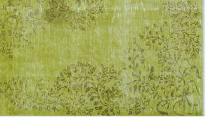 Green Over Dyed Vintage Rug 5'1'' x 8'12'' ft 156 x 274 cm