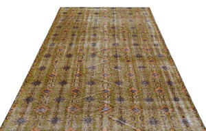 Retro Over Dyed Vintage Rug 5'6'' x 8'6'' ft 168 x 258 cm