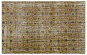 Retro Over Dyed Vintage Rug 5'6'' x 8'6'' ft 168 x 258 cm
