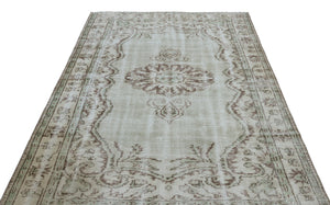 Blue Over Dyed Vintage Rug 5'9'' x 8'11'' ft 176 x 272 cm