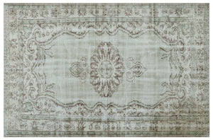 Blue Over Dyed Vintage Rug 5'9'' x 8'11'' ft 176 x 272 cm