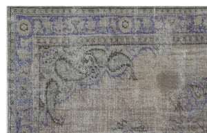 Gray Over Dyed Vintage Rug 5'7'' x 8'10'' ft 170 x 269 cm