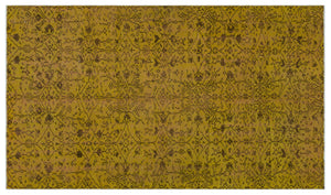 Yellow Over Dyed Vintage Rug 4'9'' x 8'0'' ft 146 x 244 cm