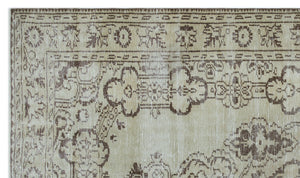 Beige Over Dyed Vintage Rug 5'1'' x 8'11'' ft 156 x 271 cm