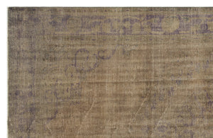 Brown Over Dyed Vintage Rug 6'3'' x 9'10'' ft 190 x 300 cm