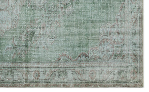 Green Over Dyed Vintage Rug 5'5'' x 8'11'' ft 165 x 272 cm