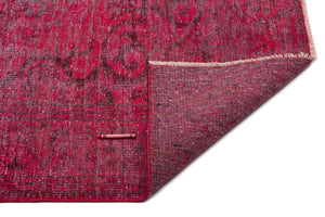 Red Over Dyed Vintage Rug 6'0'' x 8'10'' ft 183 x 268 cm