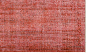 Orange Over Dyed Vintage Rug 5'9'' x 9'5'' ft 175 x 286 cm
