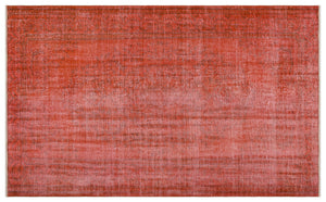 Orange Over Dyed Vintage Rug 5'9'' x 9'5'' ft 175 x 286 cm