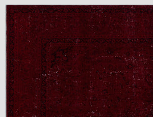 Red Over Dyed Vintage XLarge Rug 9'5'' x 12'4'' ft 286 x 375 cm