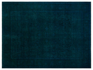 Turquoise Over Dyed Vintage XLarge Rug 9'3'' x 12'11'' ft 283 x 394 cm
