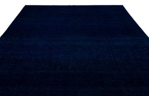 Blue Over Dyed Vintage XLarge Rug 8'10'' x 12'6'' ft 270 x 381 cm