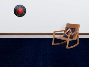 Blue Over Dyed Vintage XLarge Rug 8'10'' x 12'6'' ft 270 x 381 cm