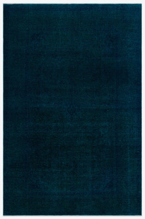 Turquoise Over Dyed Vintage XLarge Rug 7'10'' x 12'2'' ft 238 x 370 cm