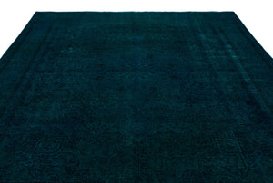Turquoise Over Dyed Vintage XLarge Rug 9'11'' x 12'12'' ft 301 x 395 cm