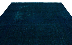 Turquoise Over Dyed Vintage XLarge Rug 9'0'' x 12'4'' ft 275 x 377 cm