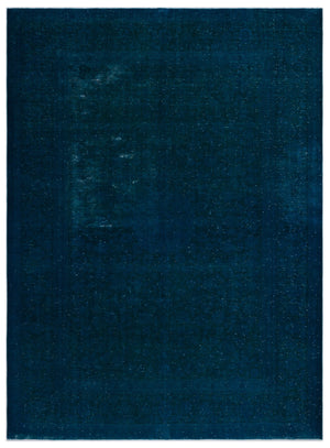 Turquoise Over Dyed Vintage XLarge Rug 9'0'' x 12'4'' ft 275 x 377 cm