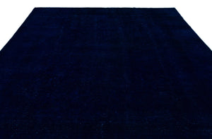 Blue Over Dyed Vintage XLarge Rug 9'5'' x 12'6'' ft 286 x 382 cm