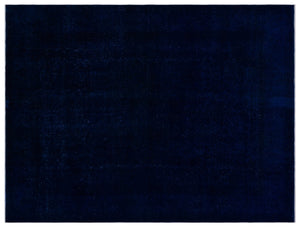 Blue Over Dyed Vintage XLarge Rug 9'5'' x 12'6'' ft 286 x 382 cm