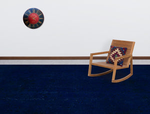 Blue Over Dyed Vintage XLarge Rug 9'7'' x 12'1'' ft 291 x 368 cm