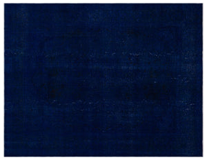 Blue Over Dyed Vintage XLarge Rug 9'7'' x 12'1'' ft 291 x 368 cm