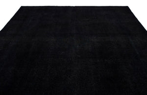 Black Over Dyed Vintage XLarge Rug 9'10'' x 12'6'' ft 300 x 380 cm