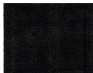 Black Over Dyed Vintage XLarge Rug 9'10'' x 12'6'' ft 300 x 380 cm