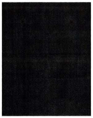 Black Over Dyed Vintage XLarge Rug 9'10'' x 12'6'' ft 300 x 380 cm