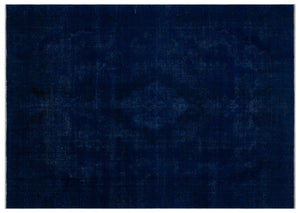 Blue Over Dyed Vintage XLarge Rug 8'10'' x 12'7'' ft 270 x 383 cm