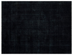 Black Over Dyed Vintage XLarge Rug 10'1'' x 13'5'' ft 308 x 408 cm