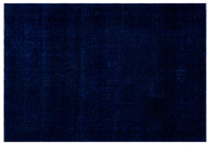 Blue Over Dyed Vintage XLarge Rug 8'9'' x 12'10'' ft 267 x 390 cm
