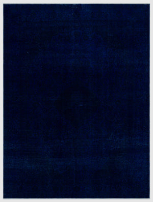 Blue Over Dyed Vintage XLarge Rug 9'3'' x 12'2'' ft 283 x 371 cm