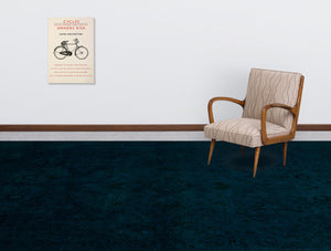 Turquoise Over Dyed Vintage XLarge Rug 9'3'' x 12'8'' ft 281 x 385 cm