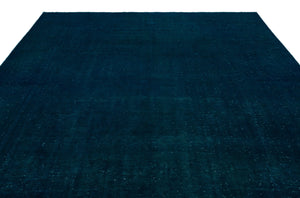 Turquoise Over Dyed Vintage XLarge Rug 9'9'' x 12'12'' ft 296 x 396 cm
