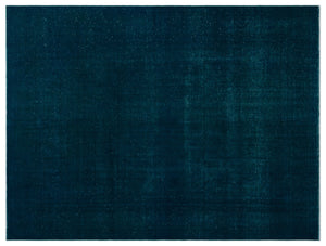 Turquoise Over Dyed Vintage XLarge Rug 9'9'' x 12'12'' ft 296 x 396 cm